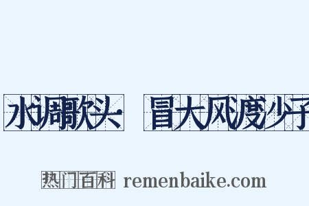 水调歌头·冒大风渡沙子是什么意思的图片